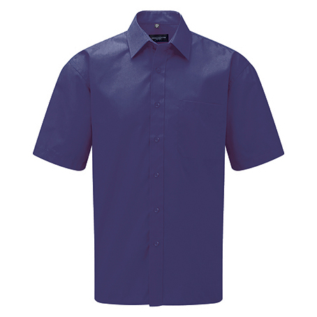 R935M-Mens SS PolyCotton Poplin Shirt